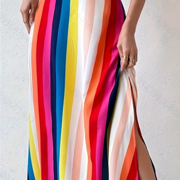 New, striped maxi dress - Picture 2 of 5